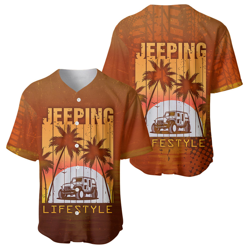 Jeeping Lifestyle Baseball Jersey Sunset By The Beach 2