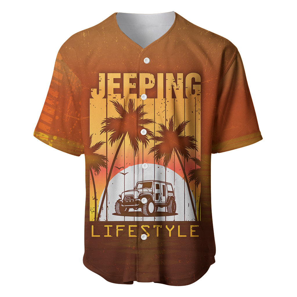 Jeeping Lifestyle Baseball Jersey Sunset By The Beach 3