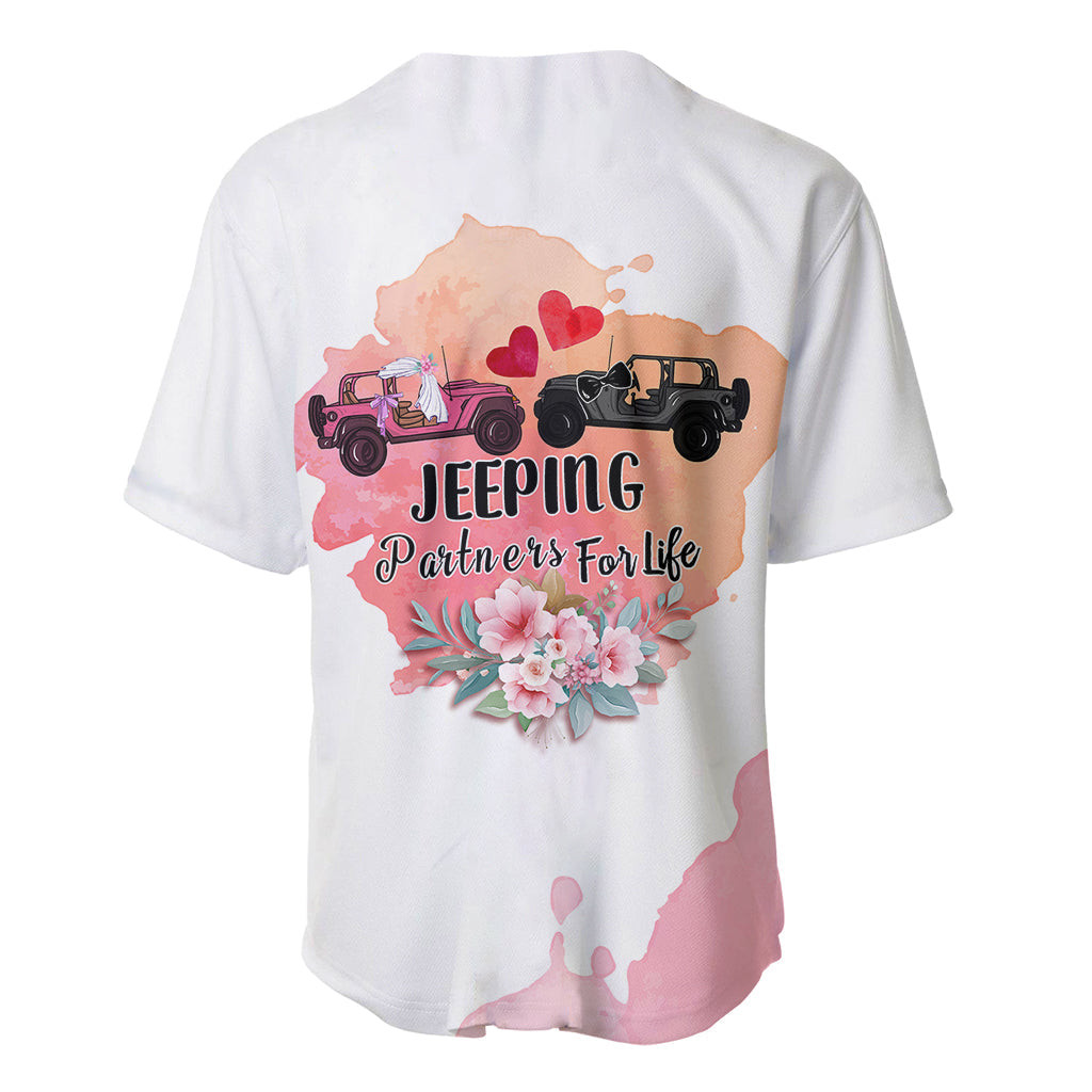 Jeeping Partners For Life Jeep Couple Baseball Jersey 1