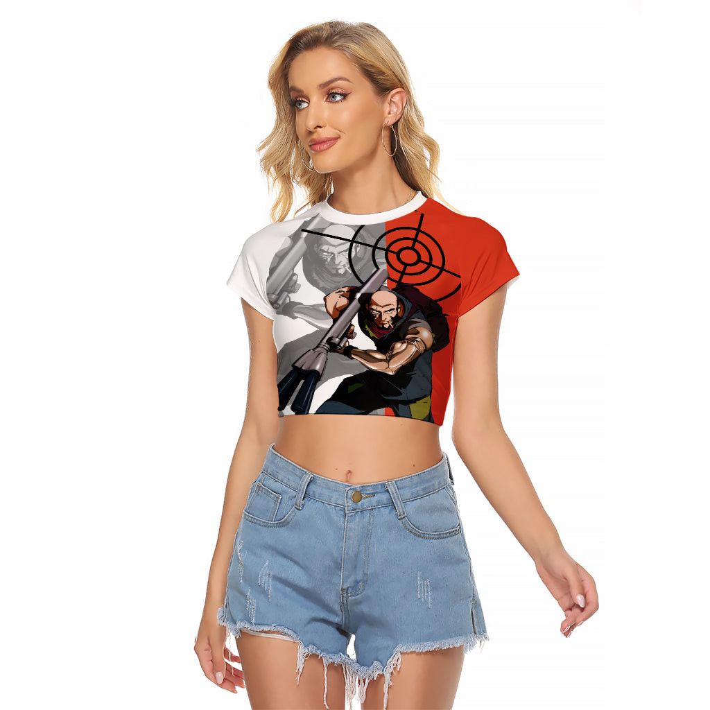 Jet Black Cowboy Bebop Raglan Cropped T Shirt Anime 1