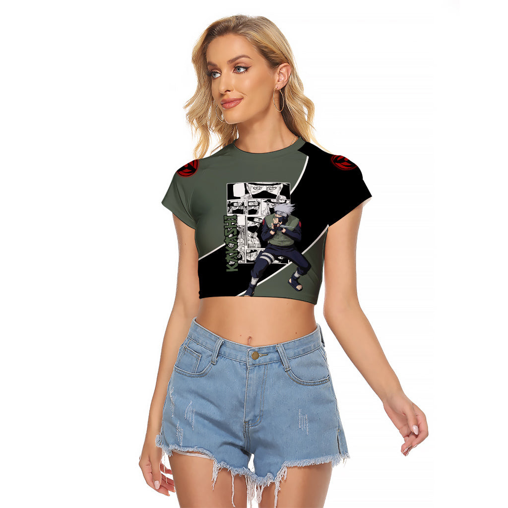 Kakashi Naruto Raglan Cropped T Shirt Anime Mix Manga 1