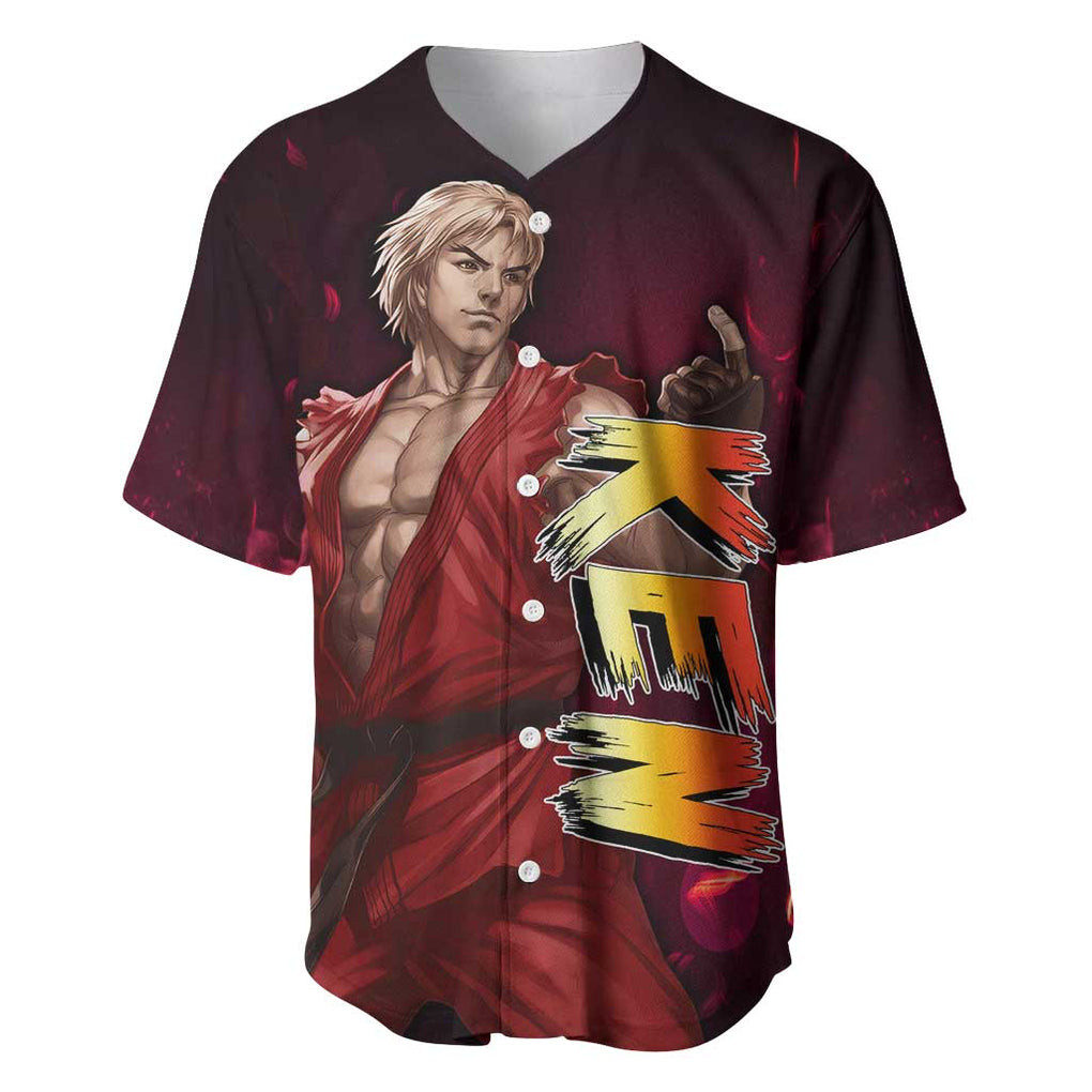 Ken Street Fighter Baseball Jersey Anime 2