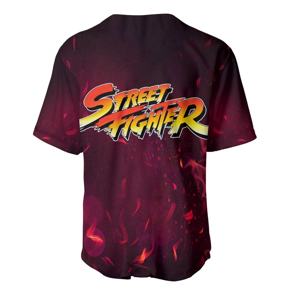 Ken Street Fighter Baseball Jersey Anime 3