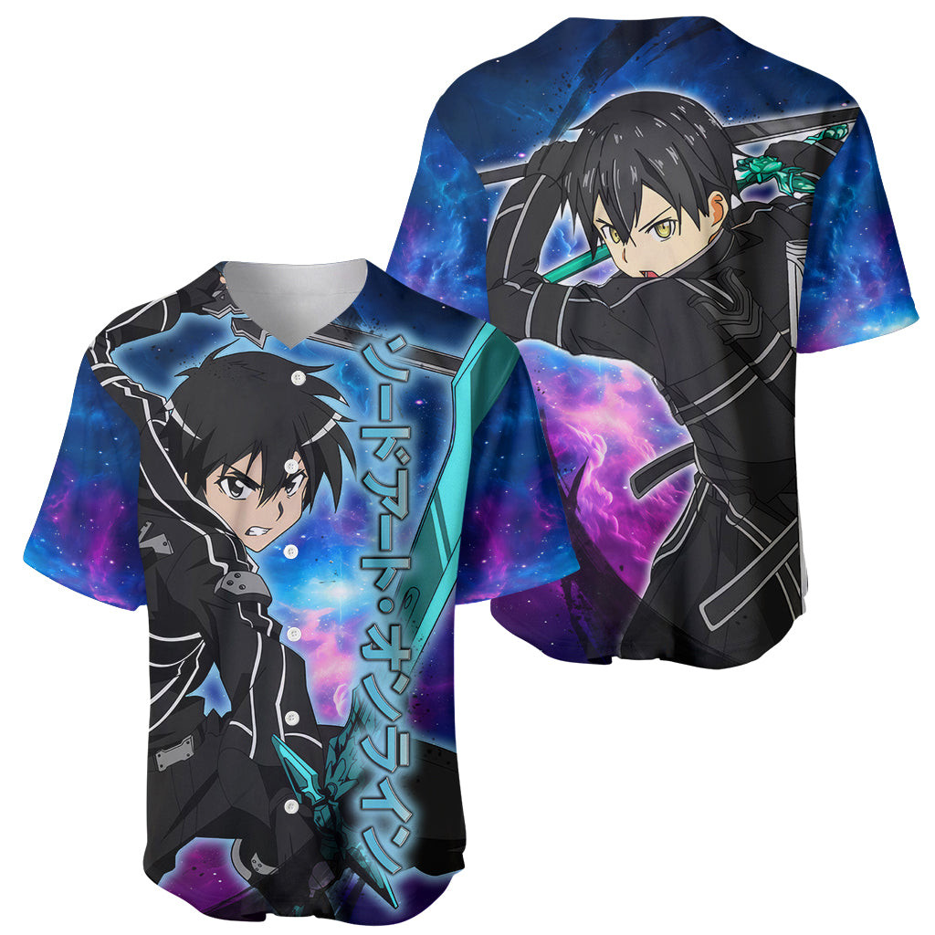 Kirito Galaxy Style Baseball Jersey Sword Art Galaxy 1