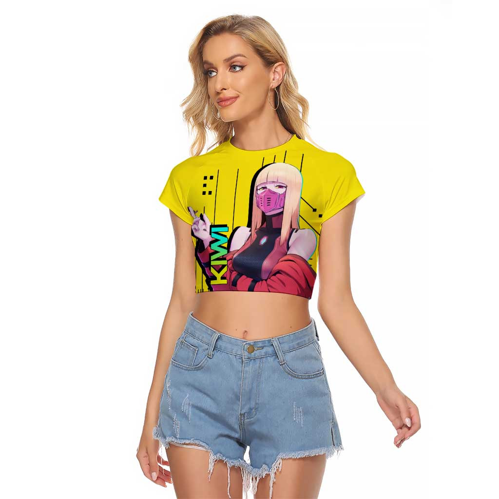 Kiwi Cyberpunk Edgerunners Raglan Cropped T Shirt Anime 1