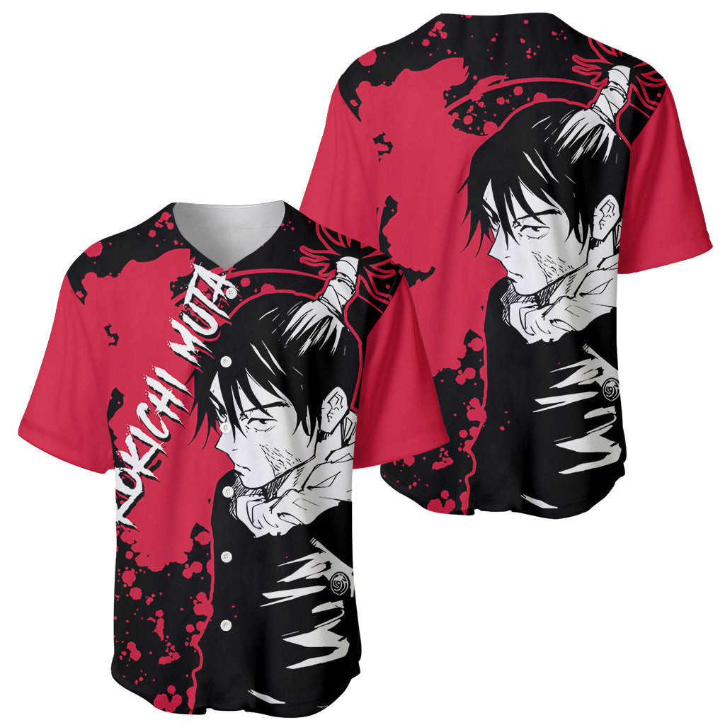 Kokichi Muta Jujutsu Kaisen Baseball Jersey Manga Style Art 1