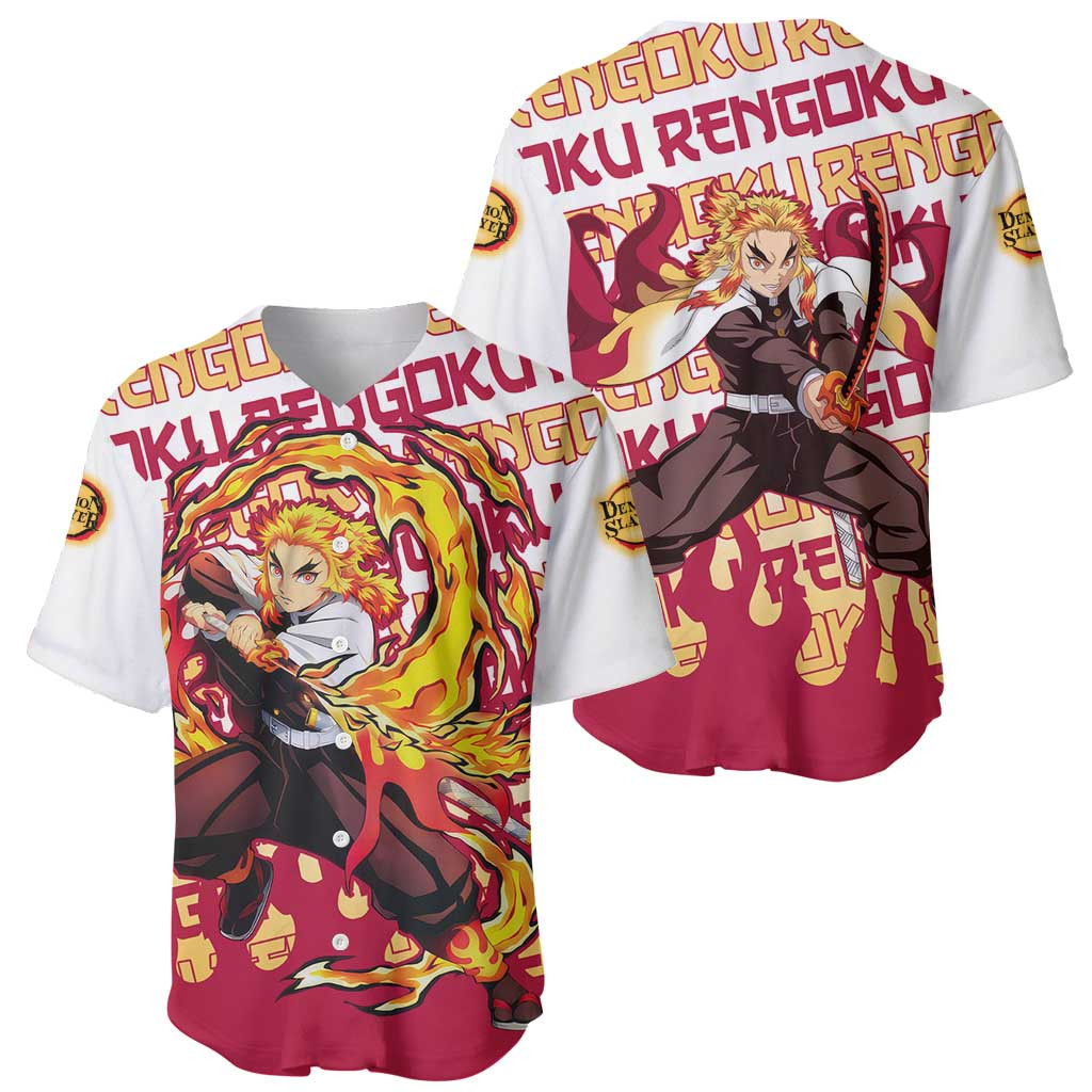 Kyojuro Rengoku Demon Slayer Baseball Jersey Anime Mix Pattern 1