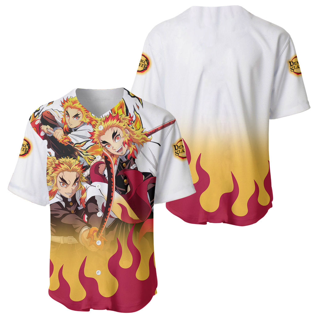 Kyojuro Rengoku Flame Hashira Anime Baseball Jersey 1
