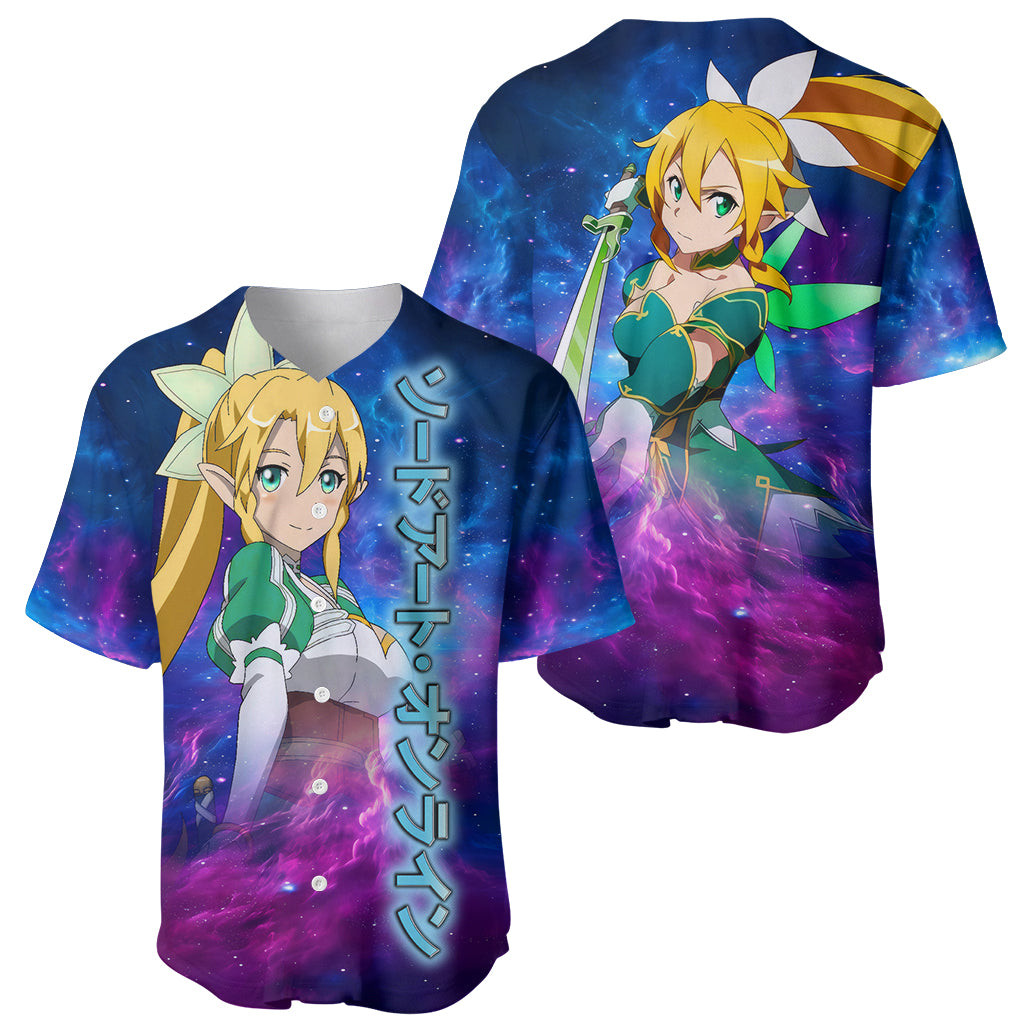 Leafa Baseball Jersey Sword Art Galaxy 1