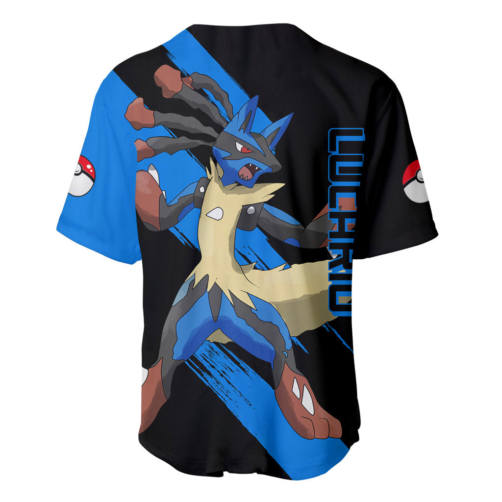 Lucario mix Mega Evolved Baseball Jersey 3