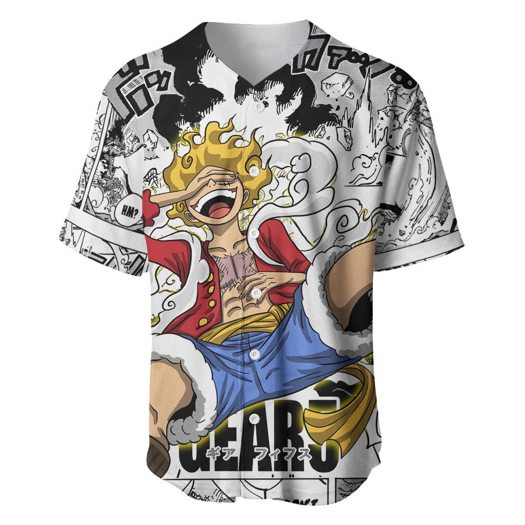 Luffy Gear 5 Awakening One Piece Anime Mixed Manga Baseball Jersey 2