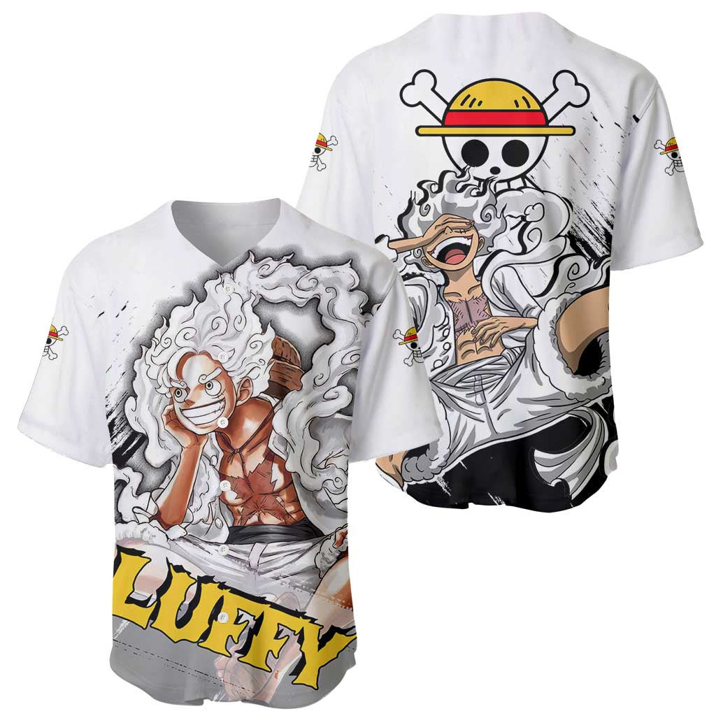 Luffy Gear 5 One Piece Baseball Jersey Anime 1