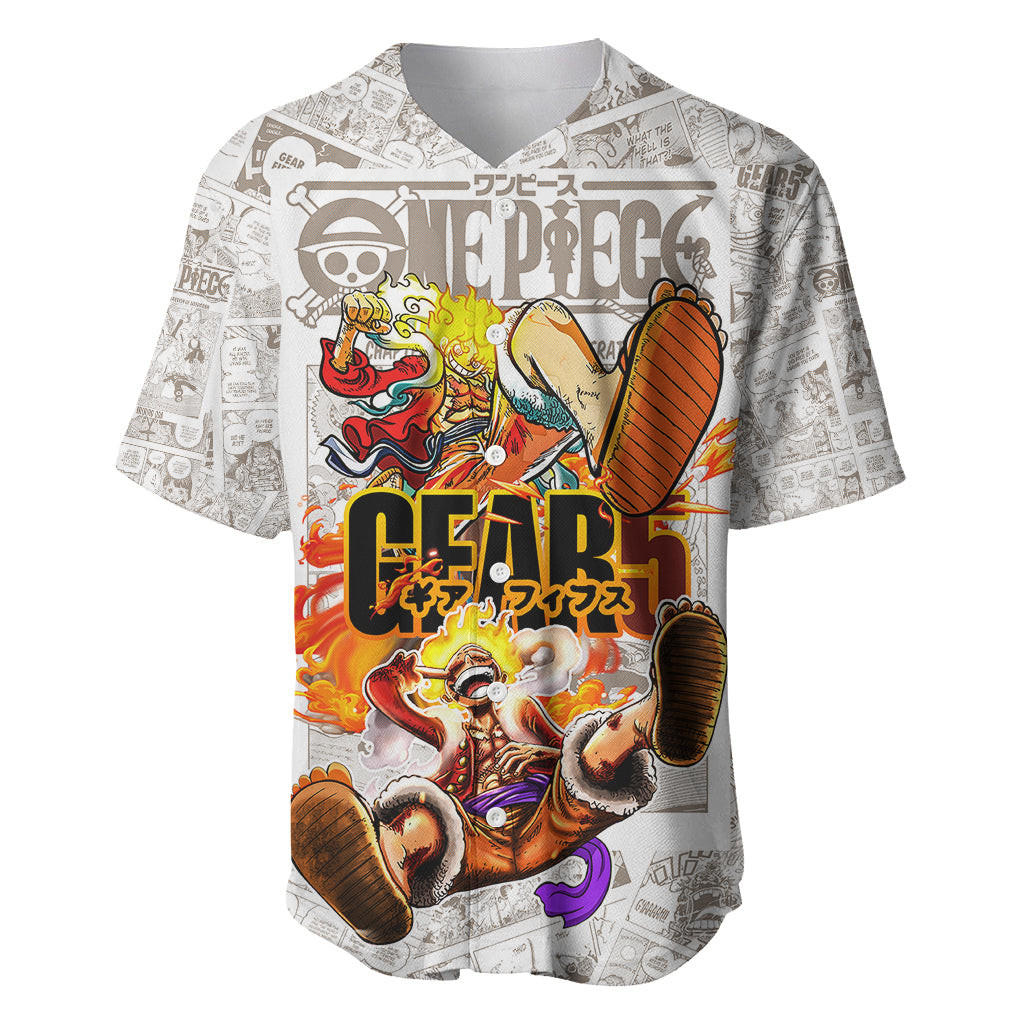 Luffy Gear Five Manga Panels Baseball Jersey 2
