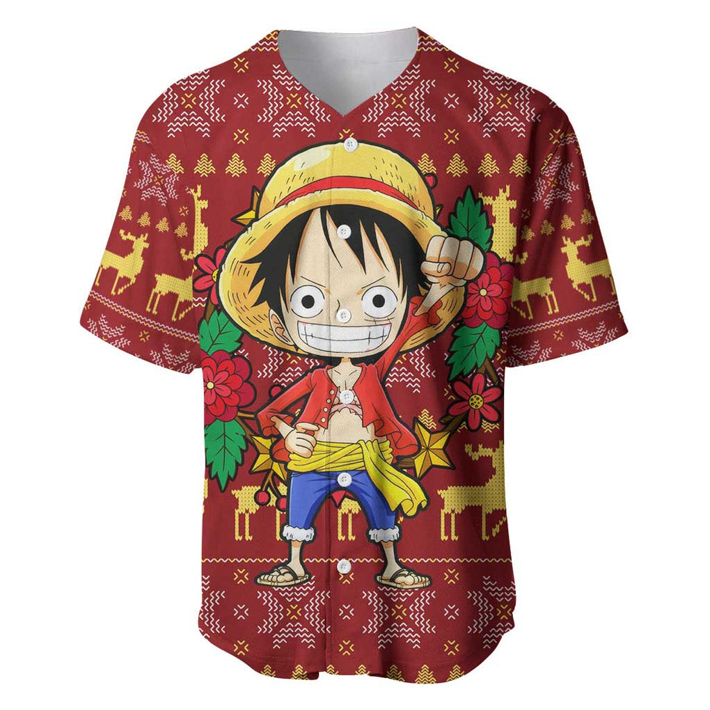 Luffy One Piece Baseball Jersey Anime Mix Christmas 2