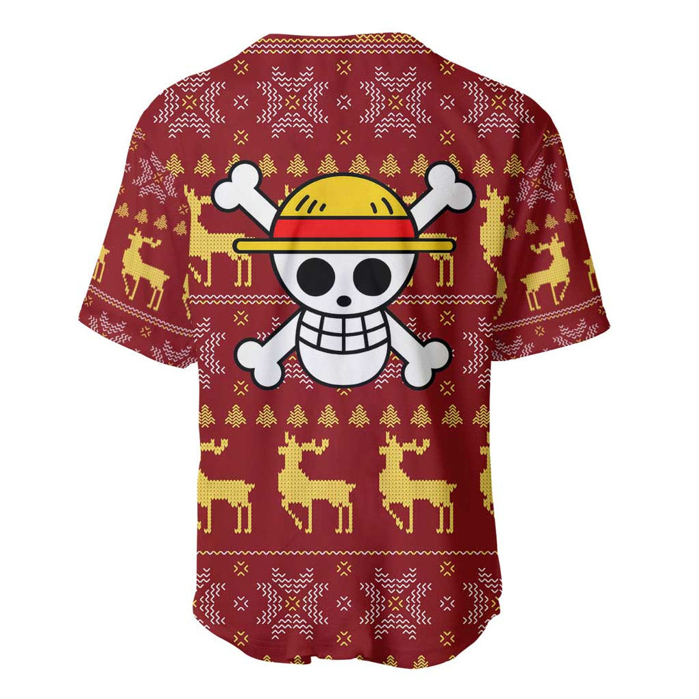 Luffy One Piece Baseball Jersey Anime Mix Christmas 3