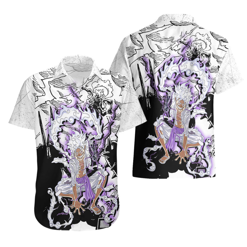 Luffy Strawhat Gear Five Hawaiian Shirt Kaminari TS07 3.jpg