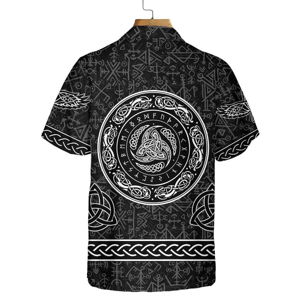 Magic Viking Symbol Hawaiian Shirt Ethnic Norse Seamless Pattern Viking Shirt 2.jpg