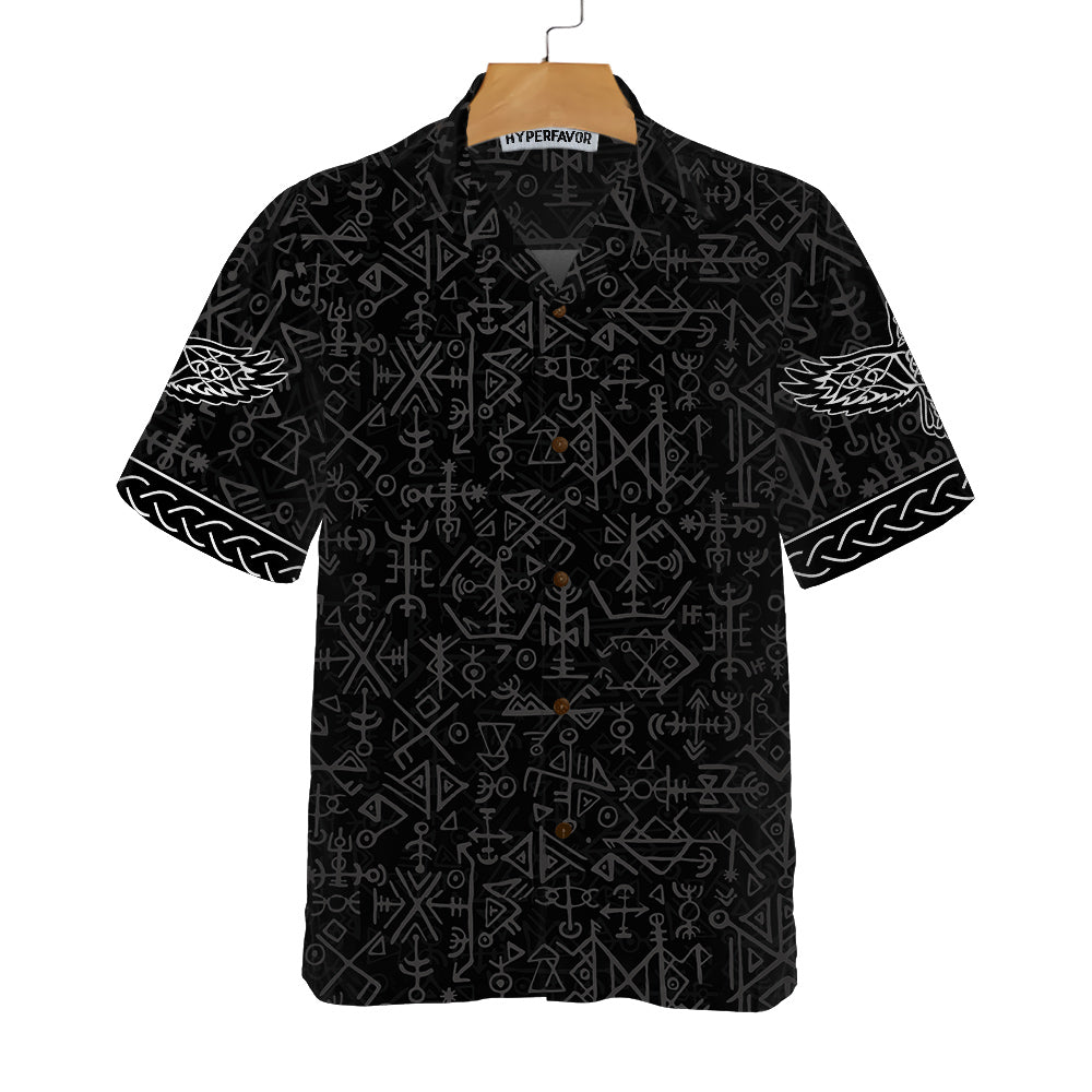 Magic Viking Symbol Hawaiian Shirt Ethnic Norse Seamless Pattern Viking Shirt 3.jpg