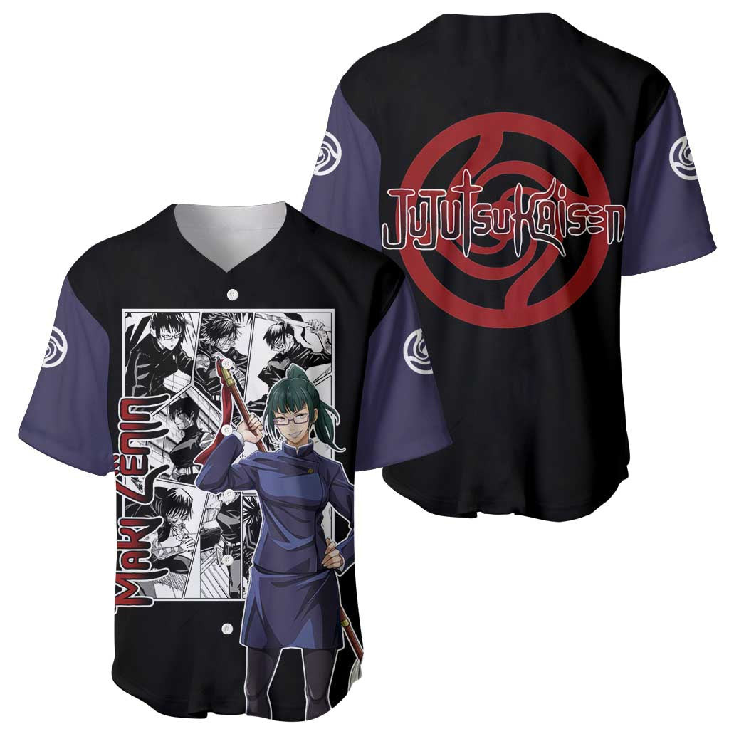 Maki Zenin Jujusu Kaisen Baseball Jersey Anime Mix Manga 1
