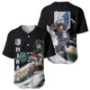 Mikasa Ackerman Attack On Titan Baseball Jersey Anime 1