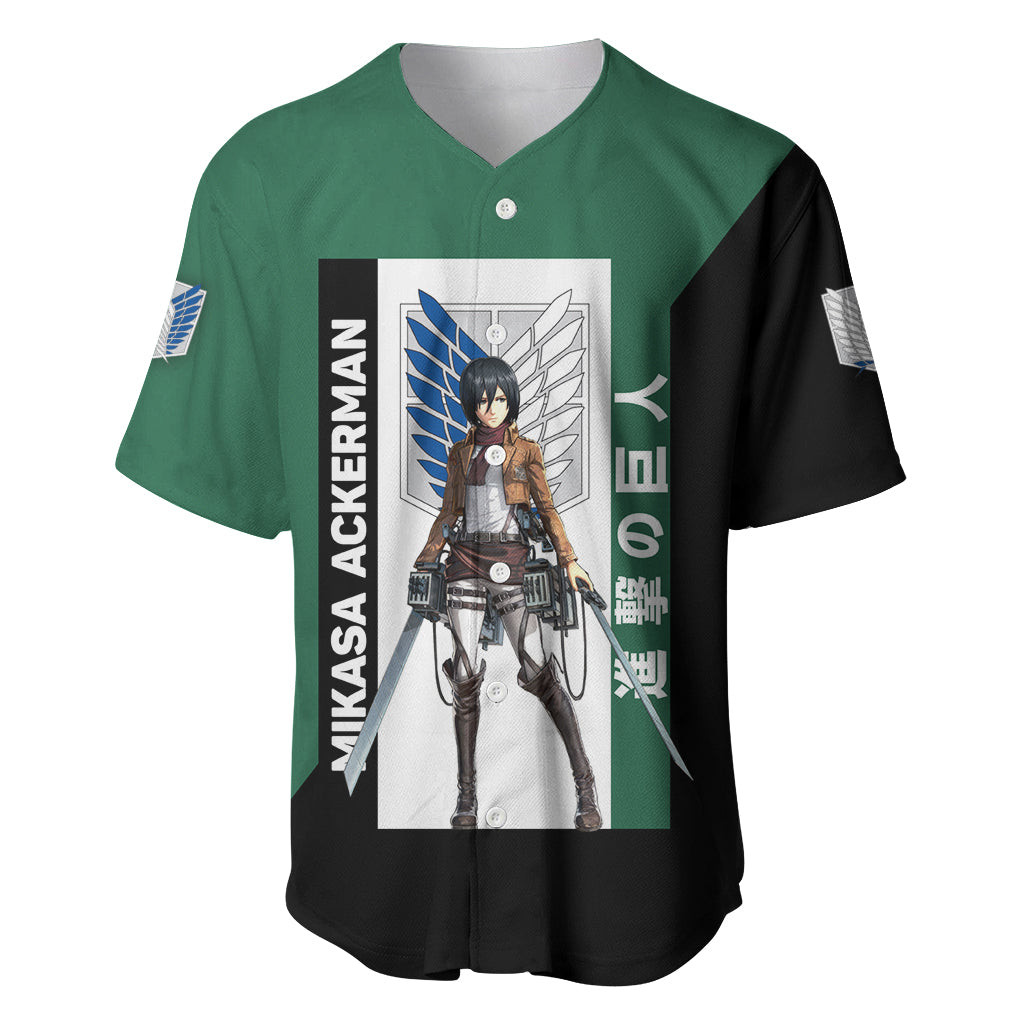 Mikasa Ackerman Baseball Jersey 2