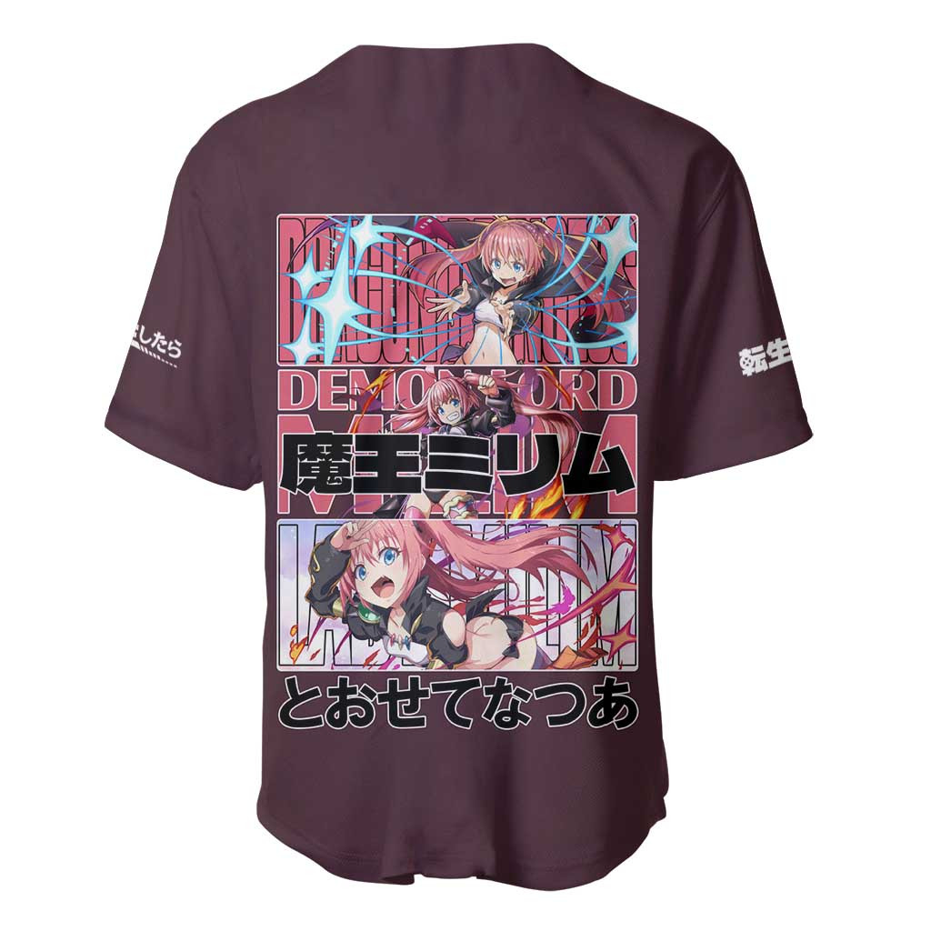 Milim Nava That Time I Got Reincarnated as a Slime Baseball Jersey Anime 3
