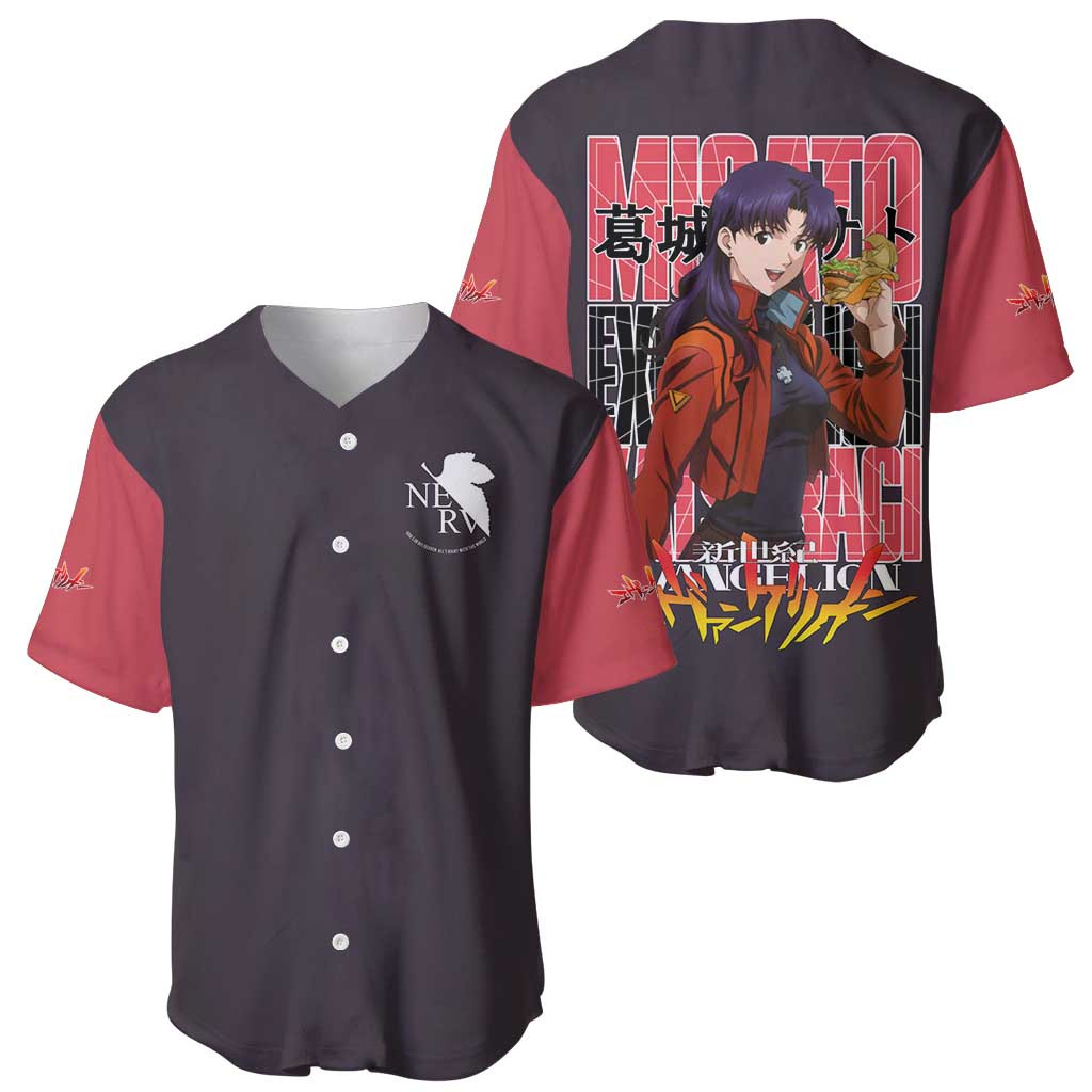 Misato Katsuragi Neon Genesis Evangelion Baseball Jersey Anime 1