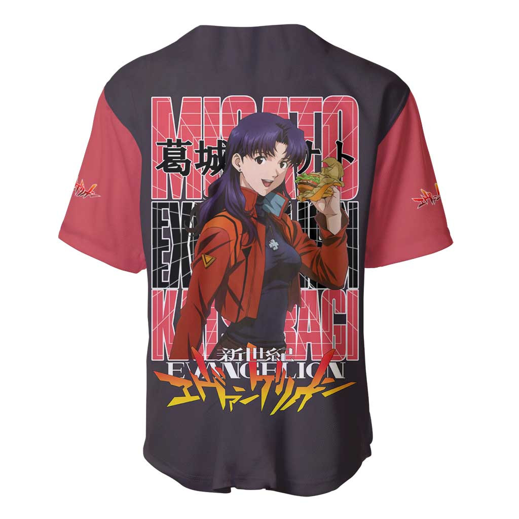 Misato Katsuragi Neon Genesis Evangelion Baseball Jersey Anime 3