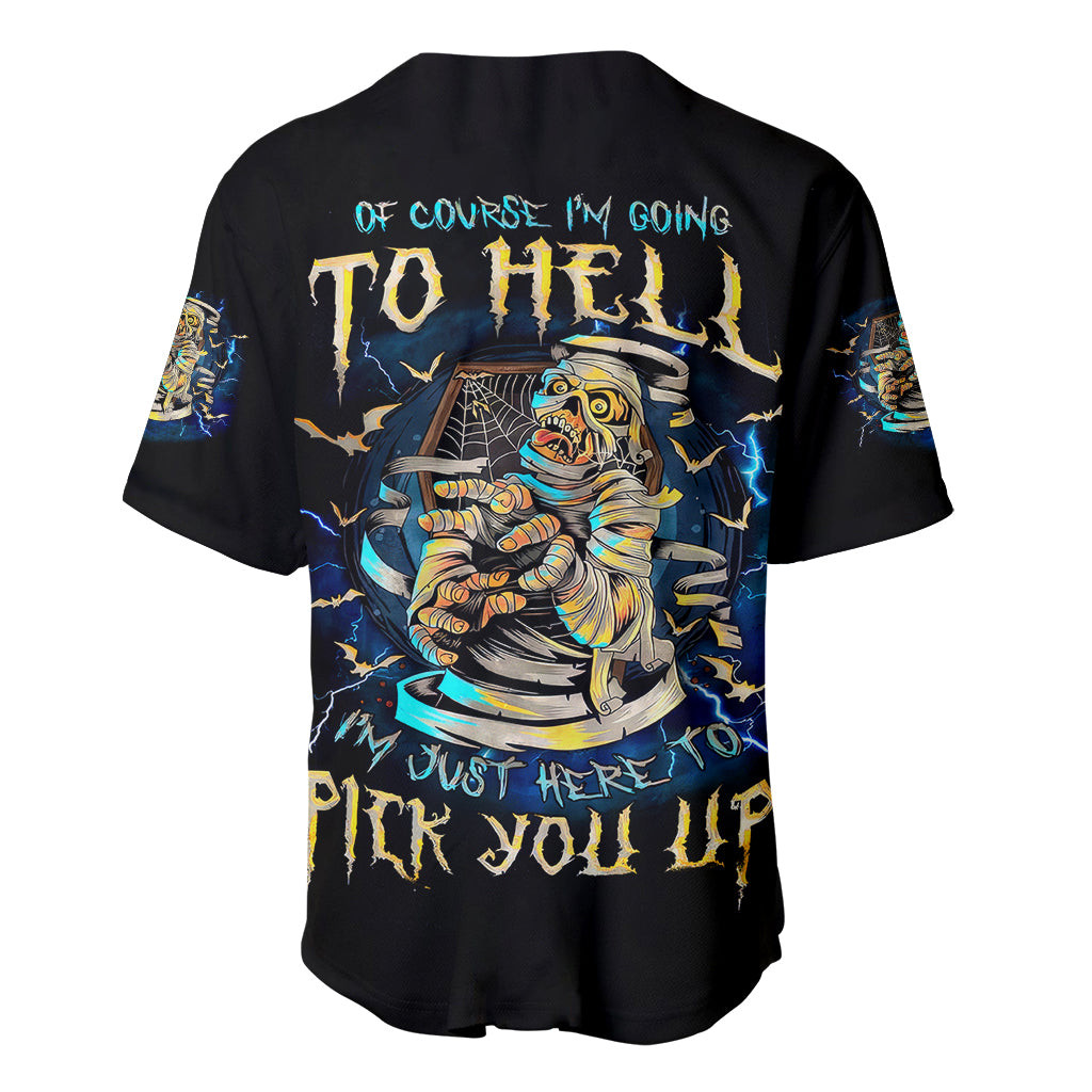 Mummy Skull Baseball Jersey Im Going To Hell to Pick You Up 2