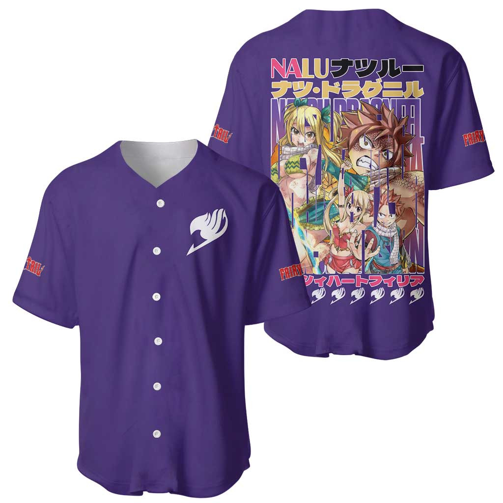 Nalu Fairy Tail Baseball Jersey Anime 1