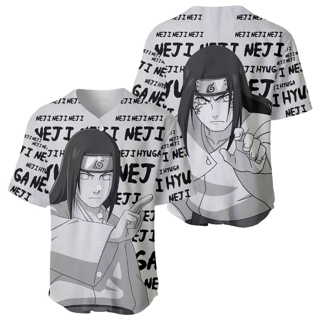 Neji Hyuga Style Manga Baseball Jersey 1