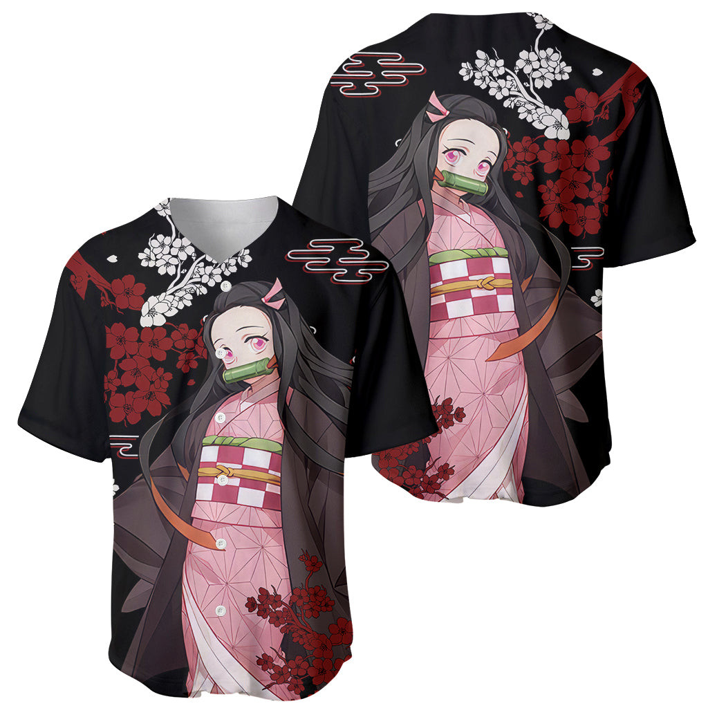 Nezuko Kamado Hoodie Demon Slayer Baseball Jersey 1