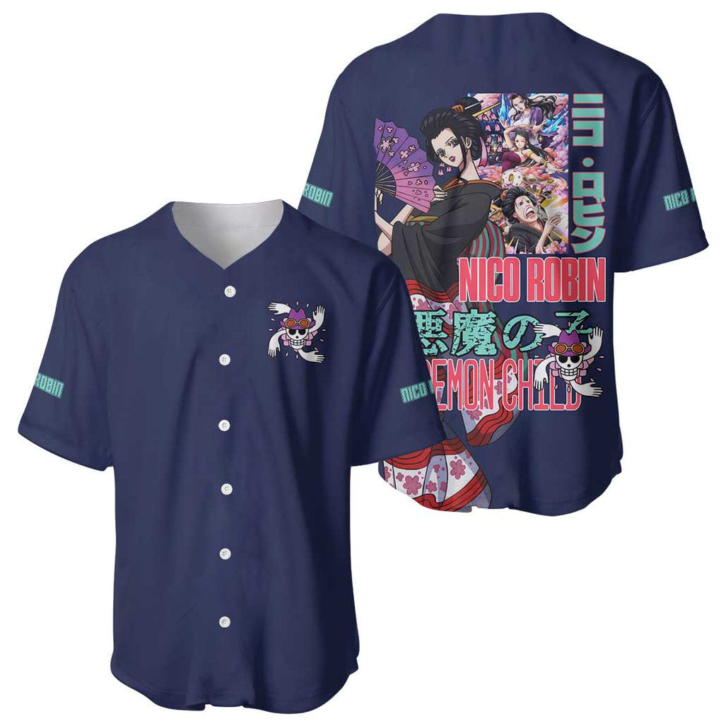 Nico Robin One Piece Baseball Jersey Anime V2 1