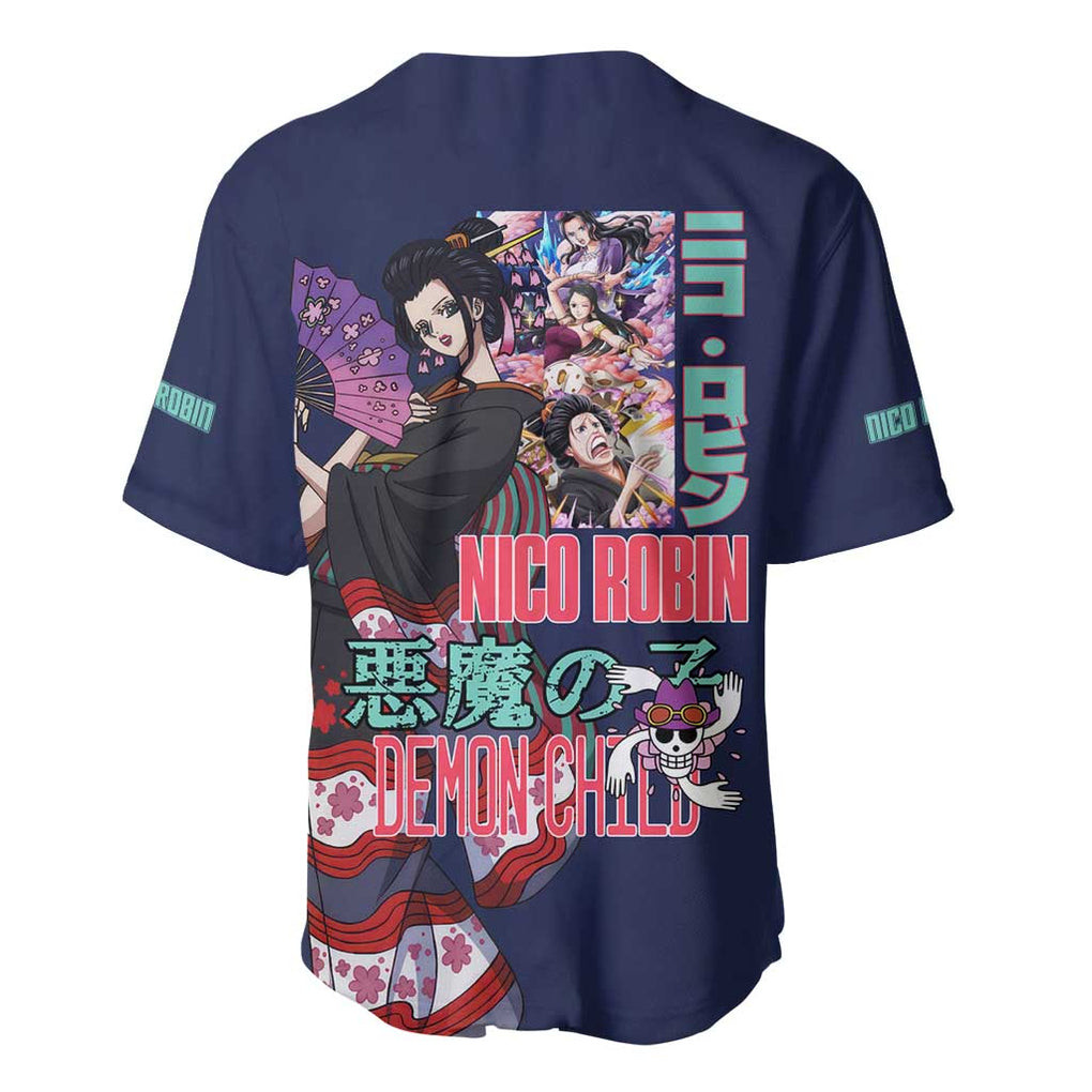 Nico Robin One Piece Baseball Jersey Anime V2 3