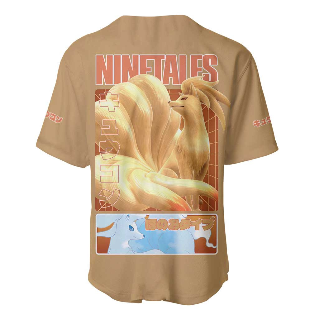 Ninetales Pokemon Baseball Jersey Anime 3