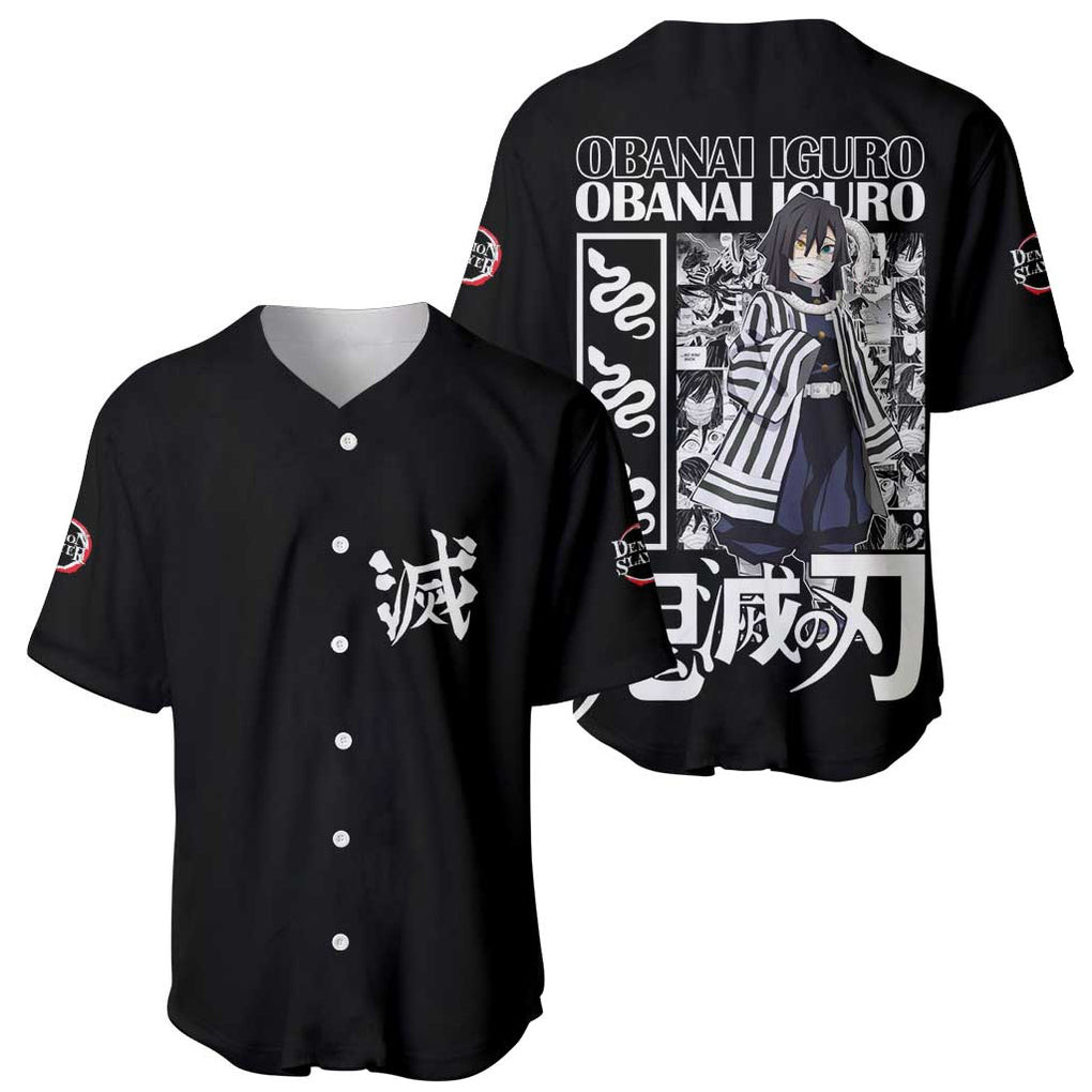 Obanai Iguro Kimesu No Yaiba Baseball Jersey Anime 1
