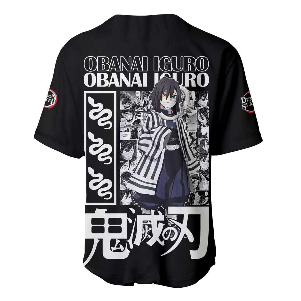 Obanai Iguro Kimesu No Yaiba Baseball Jersey Anime 3