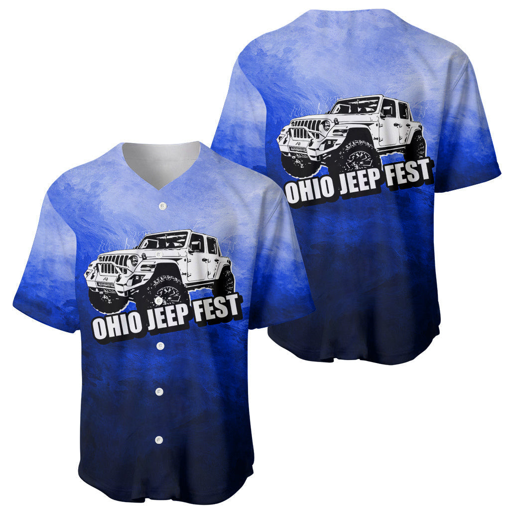 Ohio Jeep Fest Baseball Jersey Blue Style 1