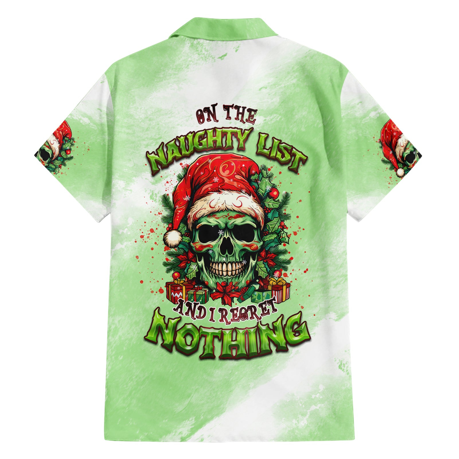 On The Naughty List Skull Christmas Hawaiian Shirt 1.jpg
