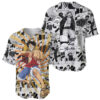 One Piece Blazing Force Luffy Baseball Jersey Anime Mix Manga 1