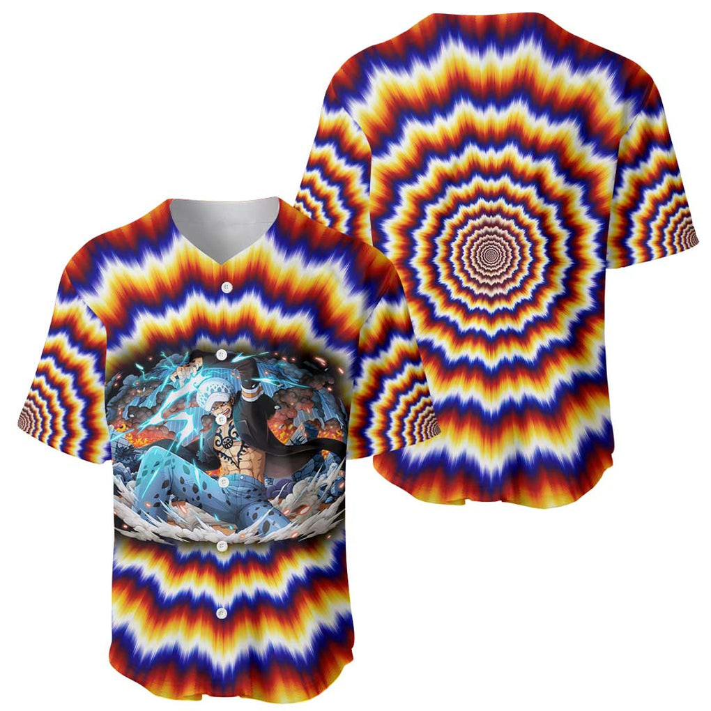 One Piece Fractal Explosion Trafalgar Law Baseball Jersey Fractal Explosion 1