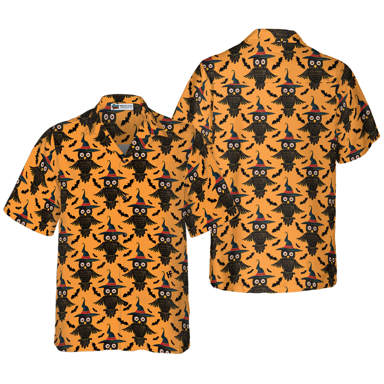 Owl Halloween Pattern Shirt For Men Hawaiian Shirt 1.png