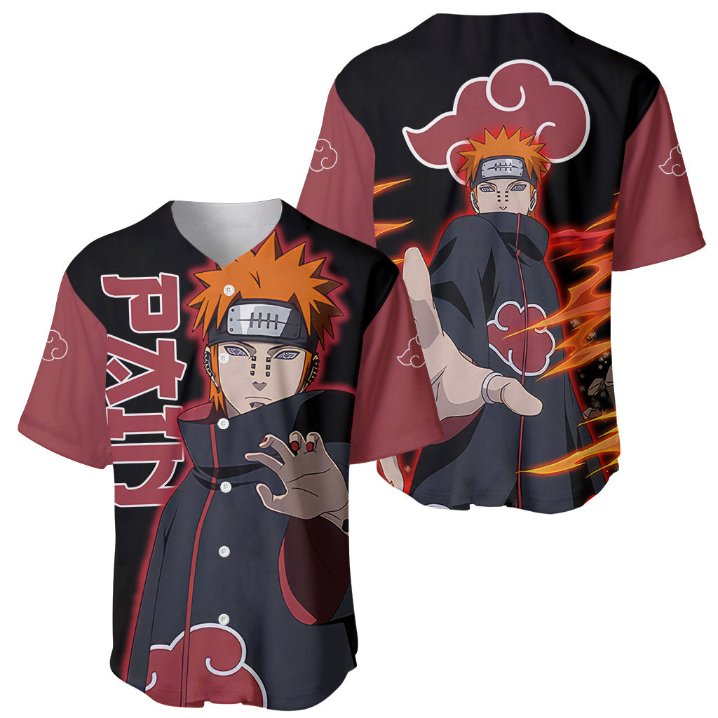 Pain Akatsuki Naruto Anime Baseball Jersey 1