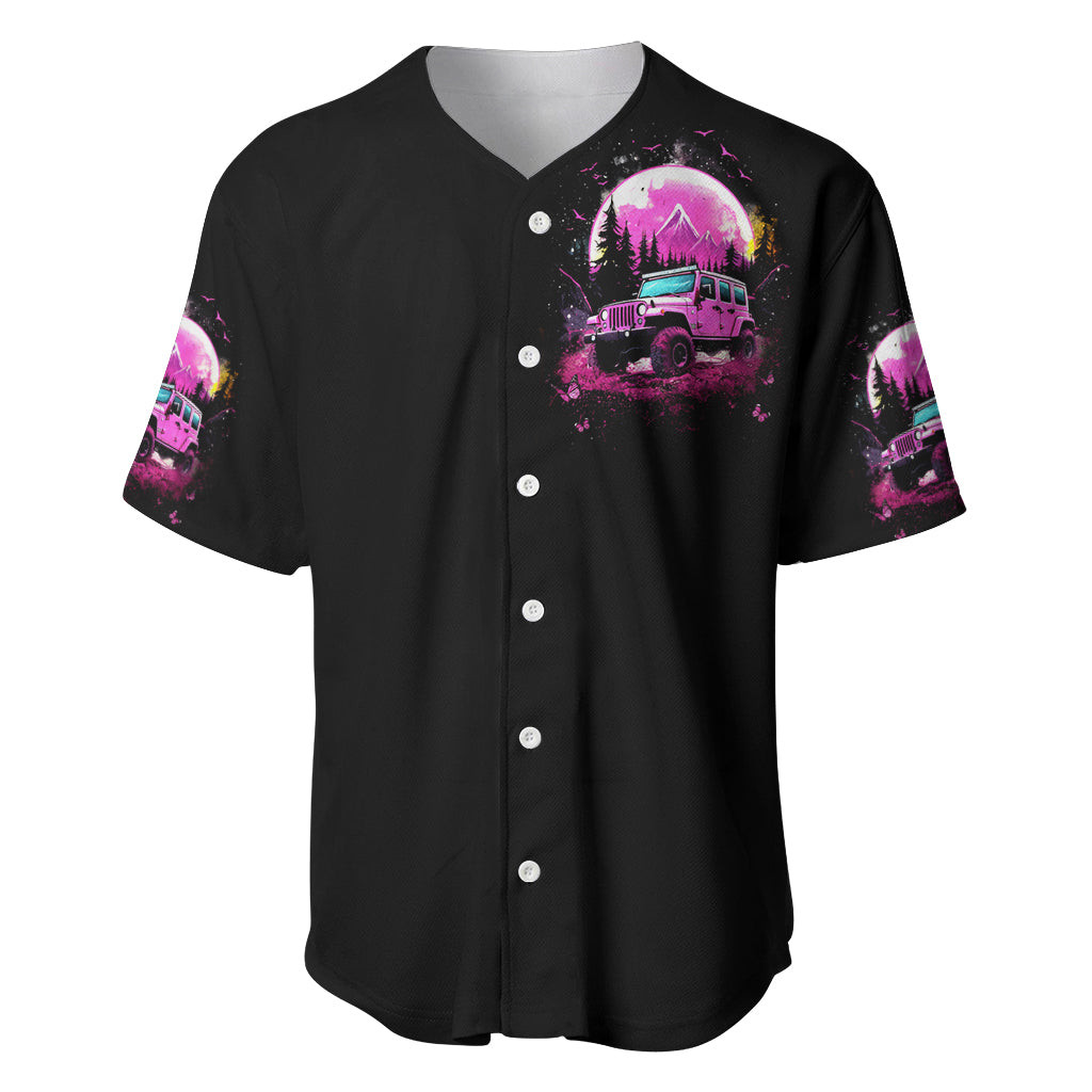 Pink Jeep Baseball Jersey Not All Who Wander Are Lost 3