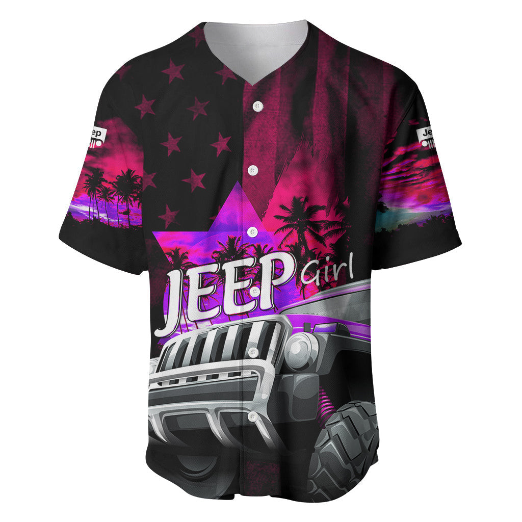 Pink Jeep Baseball Jersey You Can Go Fast But I Can Go Anywhere 3