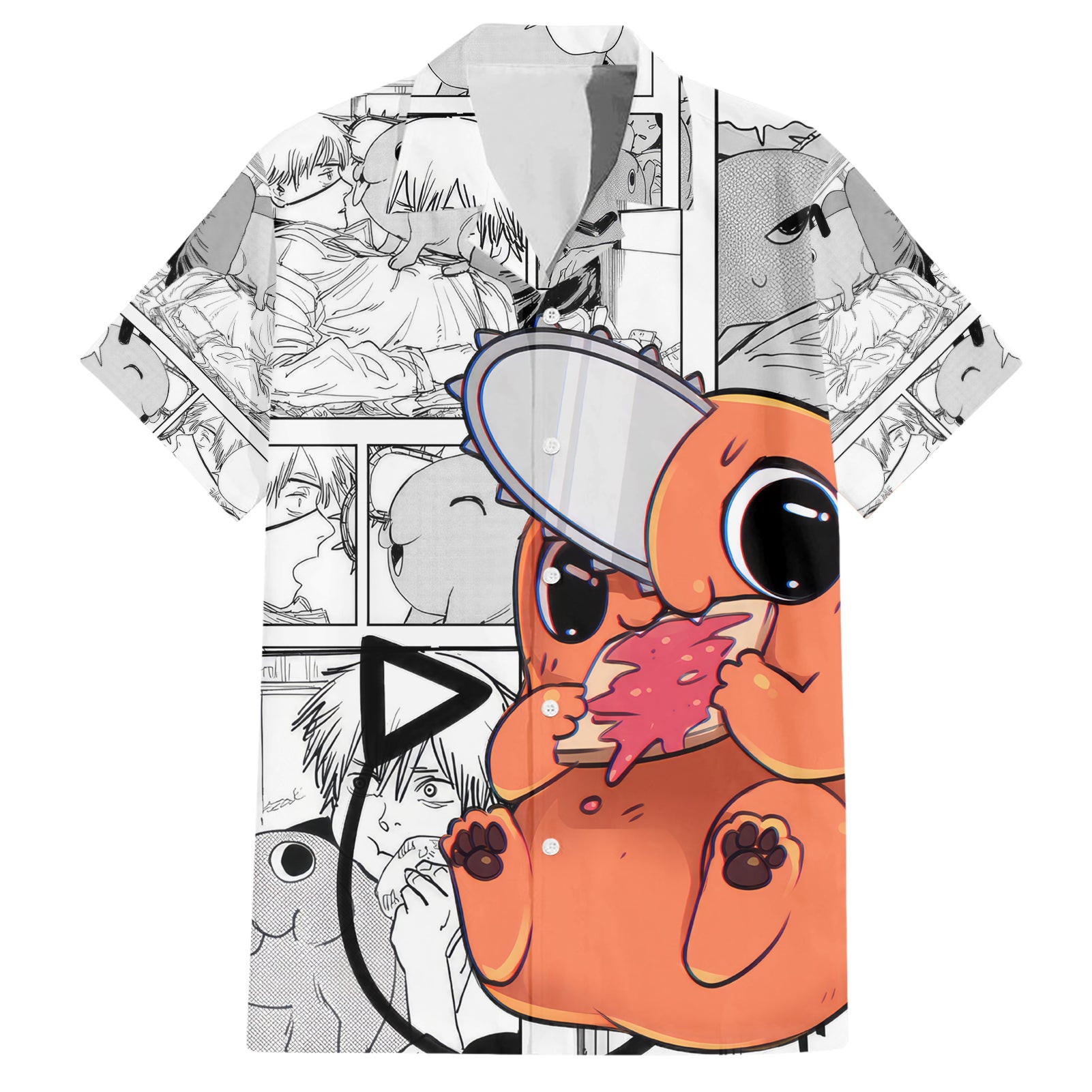 Pochita Hawaiian Shirt Mixed Manga 1.jpg