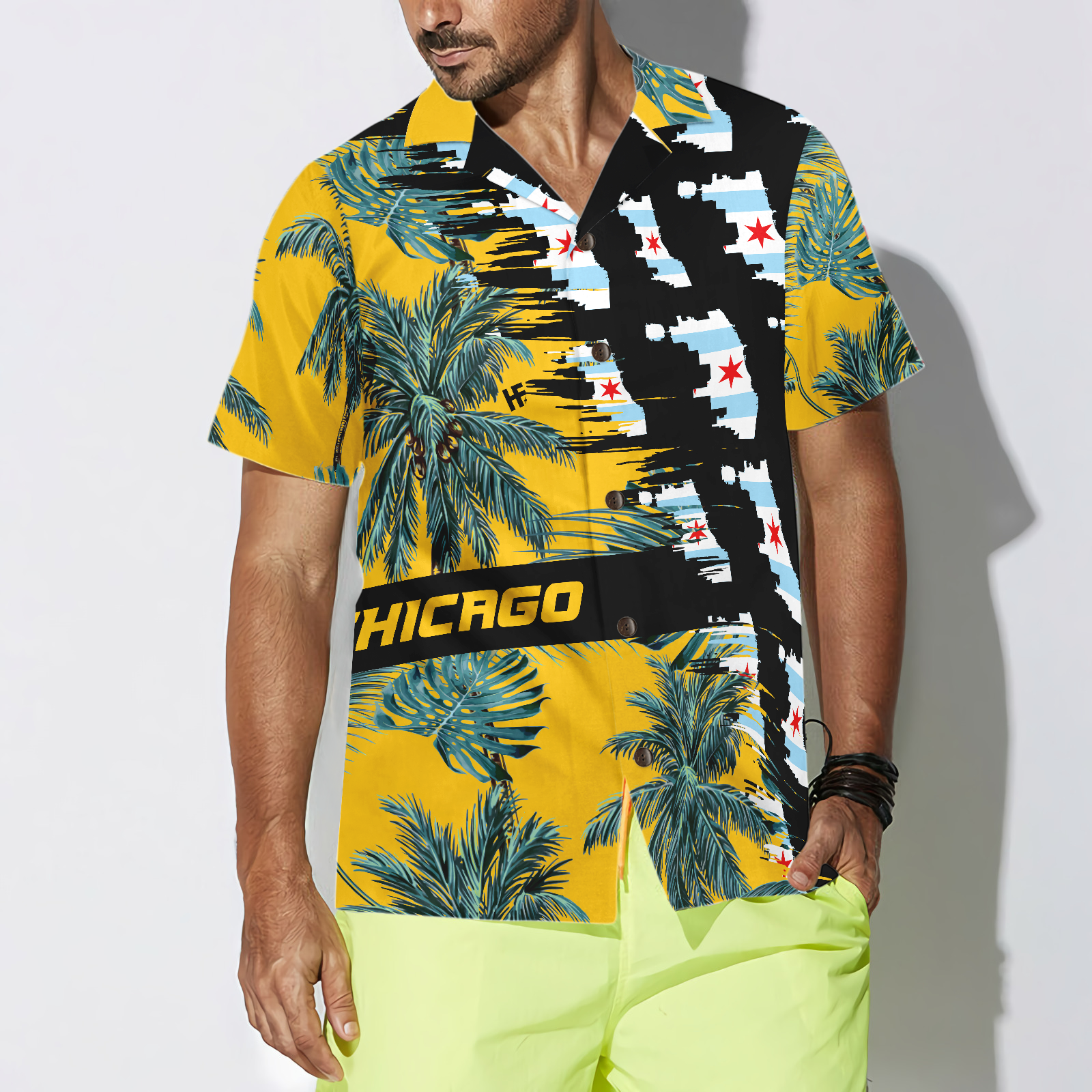 Proud Chicago Shirts for Men Flag Hawaiian Shirt 1.png
