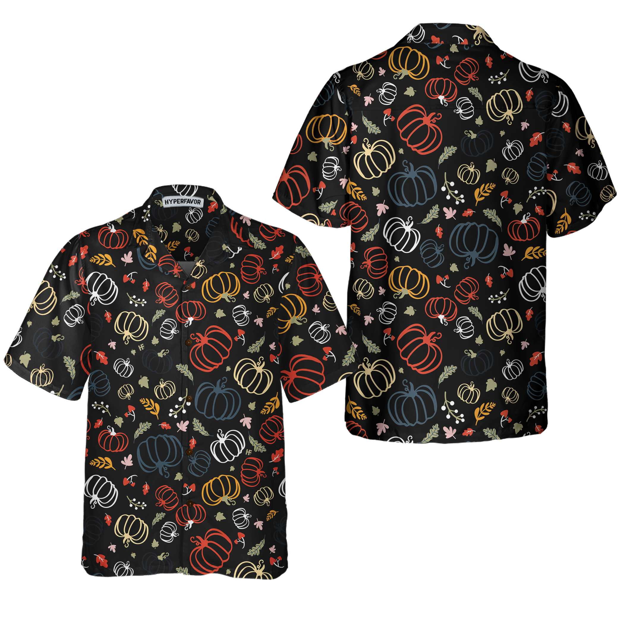 Pumpkins For Thanksgiving Hawaiian Shirt Colorful Pumpkin Gift For Thanksgiving 1.jpg