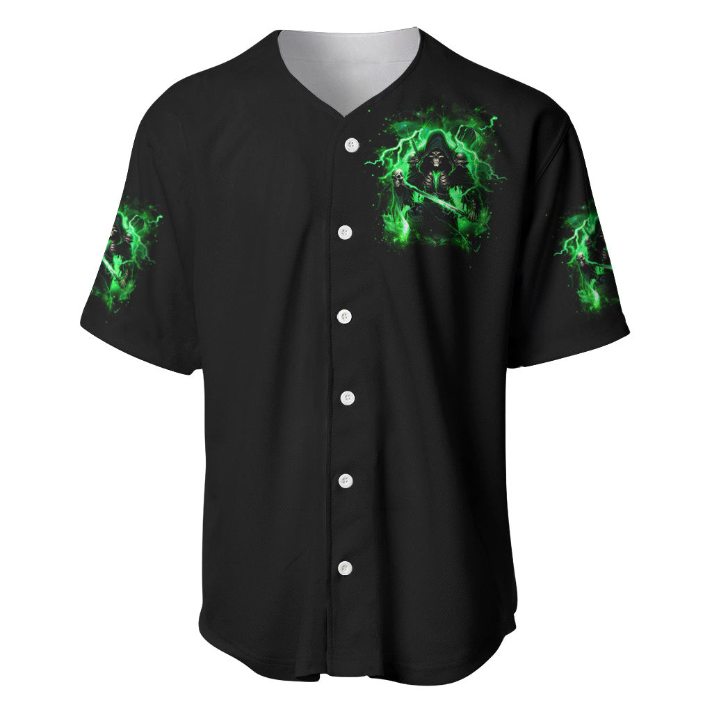 Reaper Skull Baseball Jersey That Which Does Not Kill Me Should Run 3