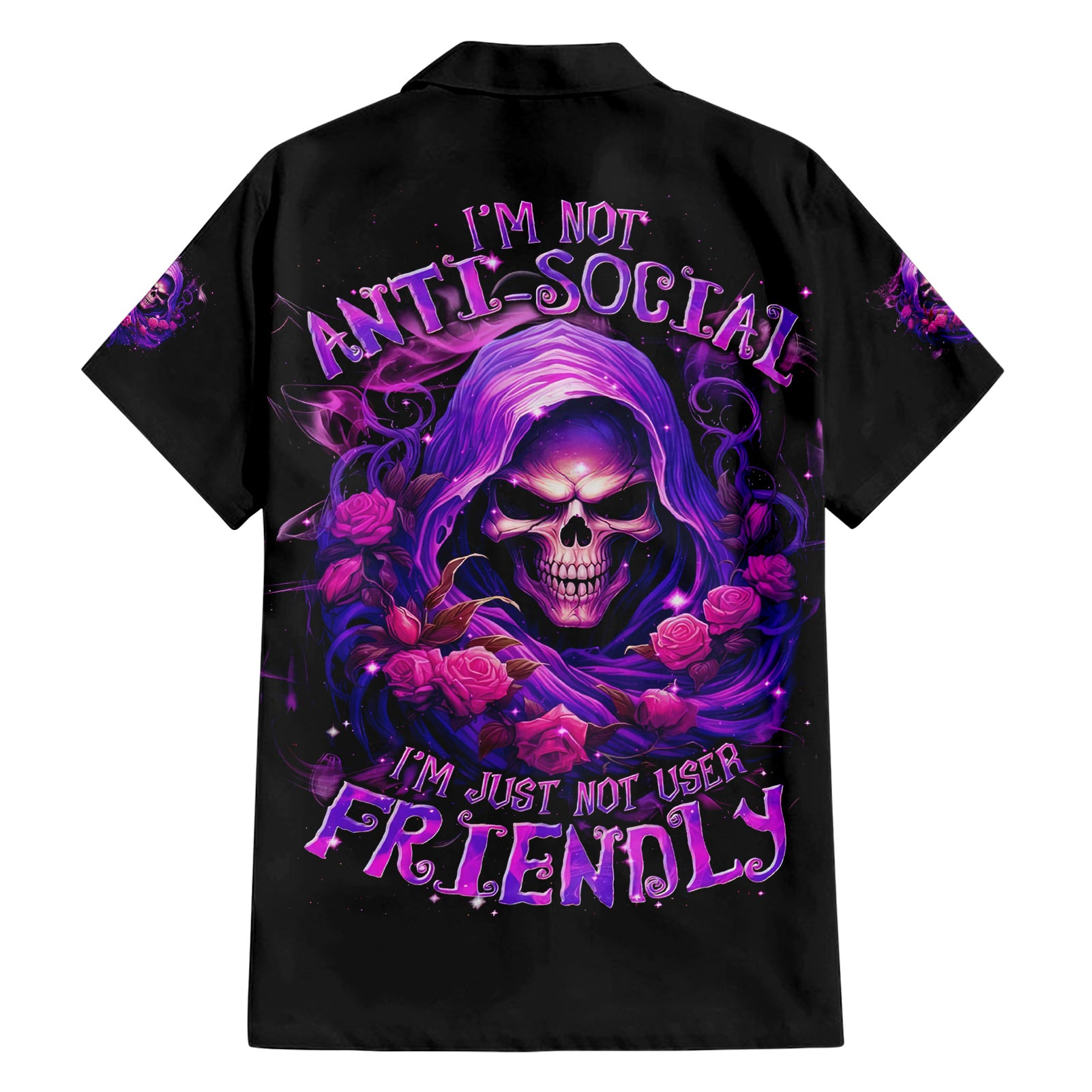 Reaper Skull Hawaiian Shirt Im Not Anti Social Im Just Not User Friendly 1.jpg